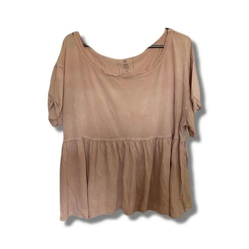 FREE PEOPLE Odyssey Tee In Mauve Size small
